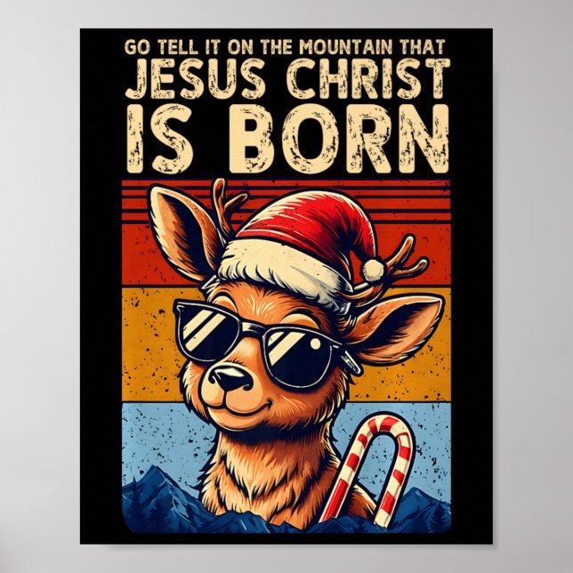 Poster Diga Na Montanha Que Jesus Cristo É Bo (Frente)