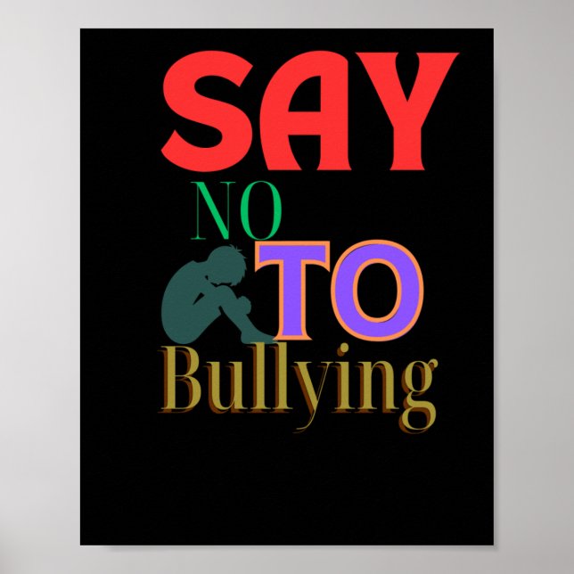 Poster Diga Não ao bullying - Sensibilização Anti-bullyin (Frente)