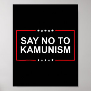 Poster Diga Não Ao Kamunismo 2024 Eleições Trump Presiden