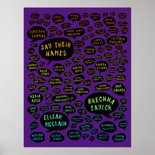 Poster diga seus nomes arco-íris