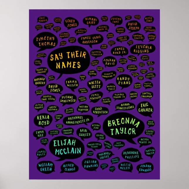 Poster diga seus nomes arco-íris (Frente)