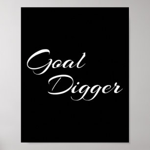 Poster Digger Womens de Meta Mostra Empreendedor Motivaci