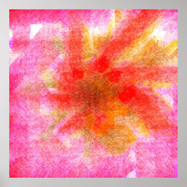 Poster Digital abstract background with brushstroke paste (Frente)