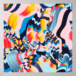 Poster digital glitch art background