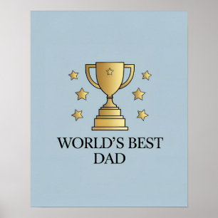 Poster digital troféu de melhor Pai do mundo