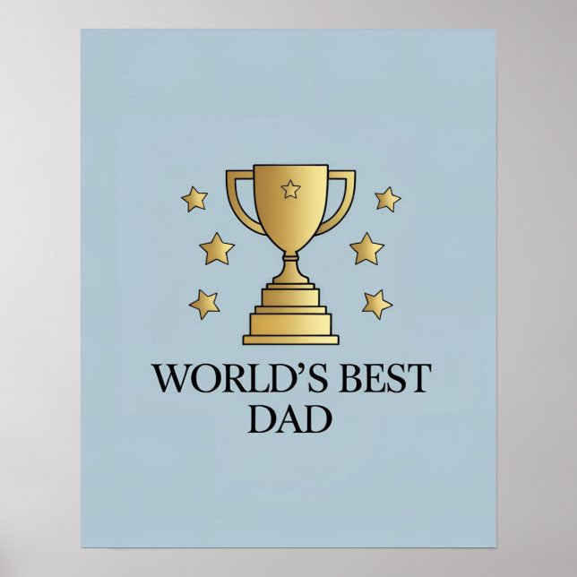 Poster digital troféu de melhor Pai do mundo (Frente)