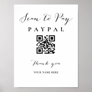 Poster Digitalizar Cód. QR de Pagamento Assinar Valeta d