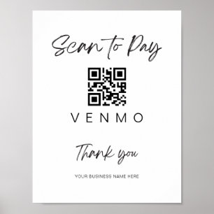 Poster Digitalizar Código QR de Pagamento Assinar Negócio