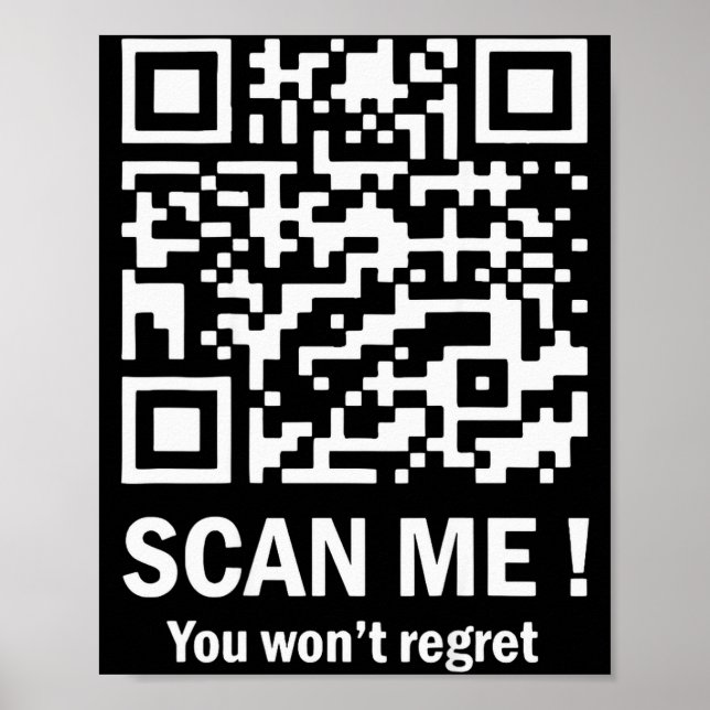Poster Digitalize-me Você Não Se Arrependerá Piada Qr Tru (Frente)