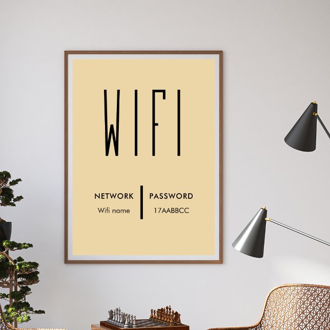 Poster Digitalize para conectar a senha Wi-Fi de código Q (Criador carregado)