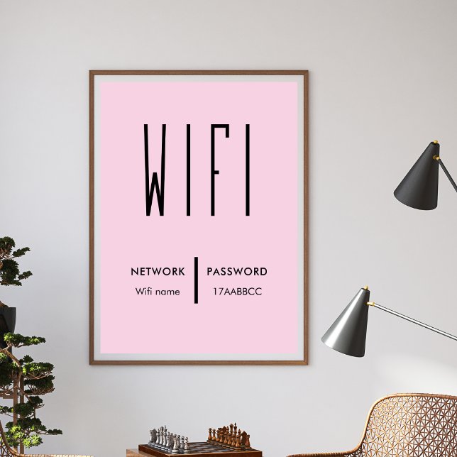 Poster Digitalize para conectar a senha Wi-Fi de código Q (Criador carregado)