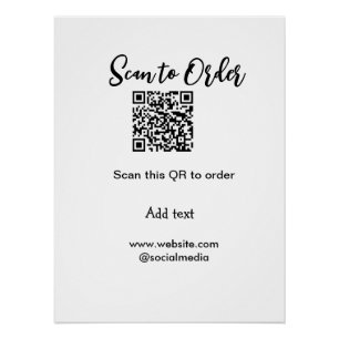 Pôster Digitalize para encomendar digitalizar código QR a