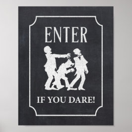 Poster Digite Se Você Ousa O Sinal De Quadro De Conversaç