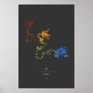 Poster dígitos 100k do número de Euler (escuro)