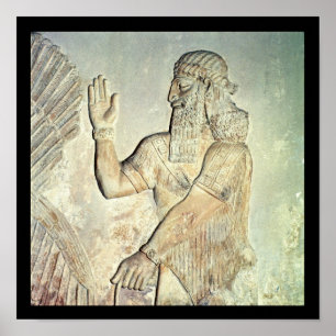 Poster Dignatário, alivio, Assyrian