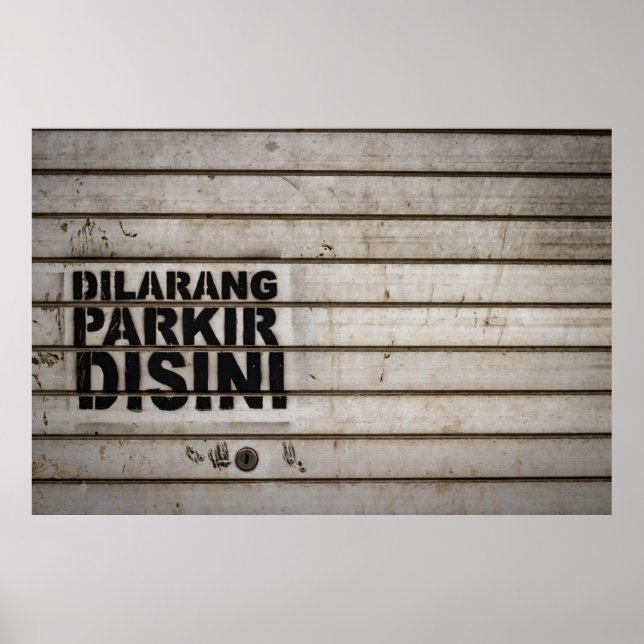 Poster Dilarang parkir disini sinal (Frente)
