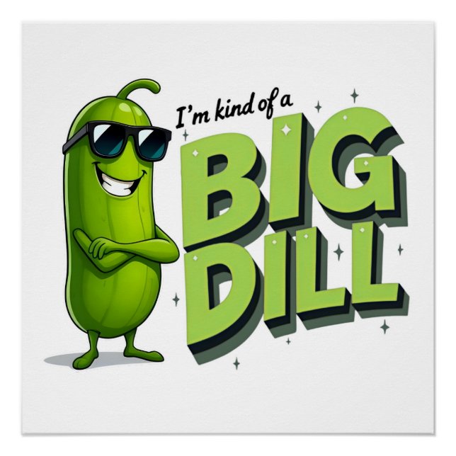 Pôster Dill Pickles Lovers Gift - Designs Engraçados de C (Frente)