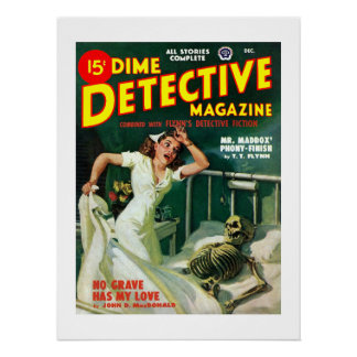 Pôster Dime Detetive Magazine (Dez, 1948)