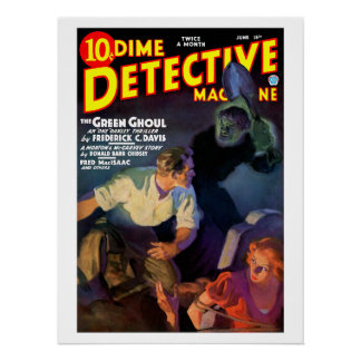 Pôster Dime Detetive Magazine (junho de 1935)