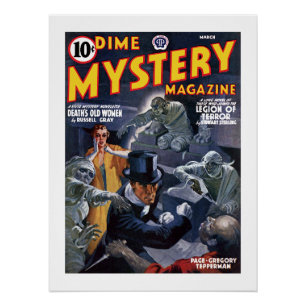 Pôster Dime Mystery Magazine (Mar, 1941)