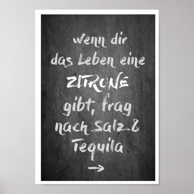 POSTER DIN A4 "Zitrona - Tequila" (Frente)