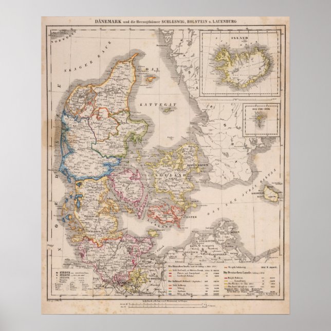 Pôster Dinamarca e Alemanha (Frente)