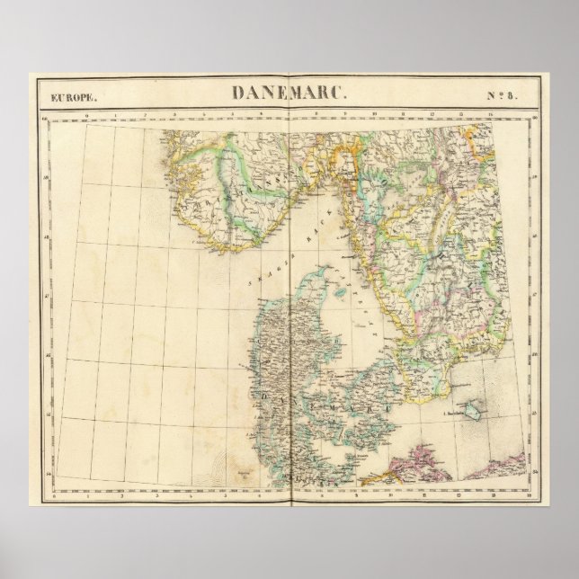 Pôster Dinamarca, Europa 8 (Frente)