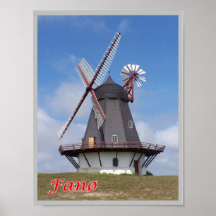 Poster Dinamarca - Fanø - farol -