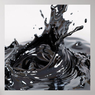 Poster Dinâmica de Fluidos de Obsidiana Cartaz