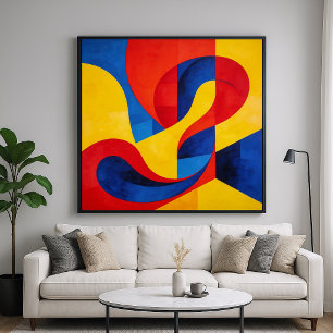 Poster Dinamismo - Estilo Abstrato Arte Colorida Primária