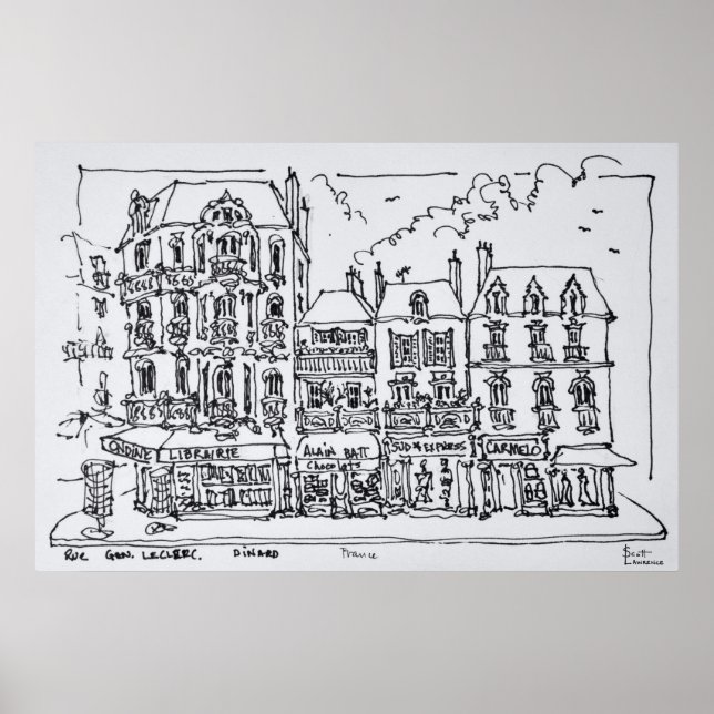 Pôster Dinard, Norte Brittany, França (Frente)