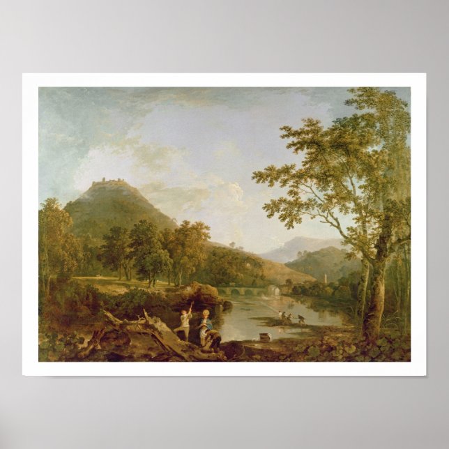 Pôster Dinas Bran de Llangollen, 1770-71 (óleo na canvas) (Frente)