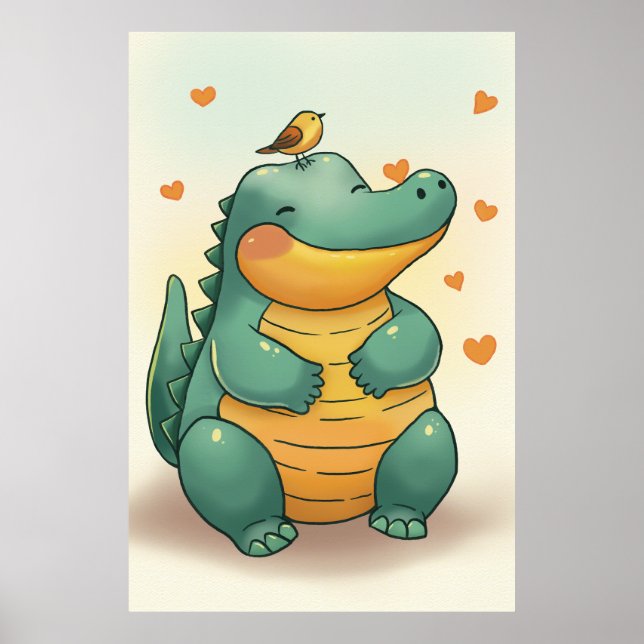 Poster Dino and Little Bird (Frente)