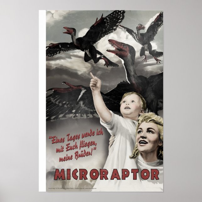 Poster Dino D-Day: Microraptor (Frente)