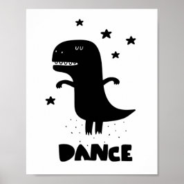 Poster Dino dançando