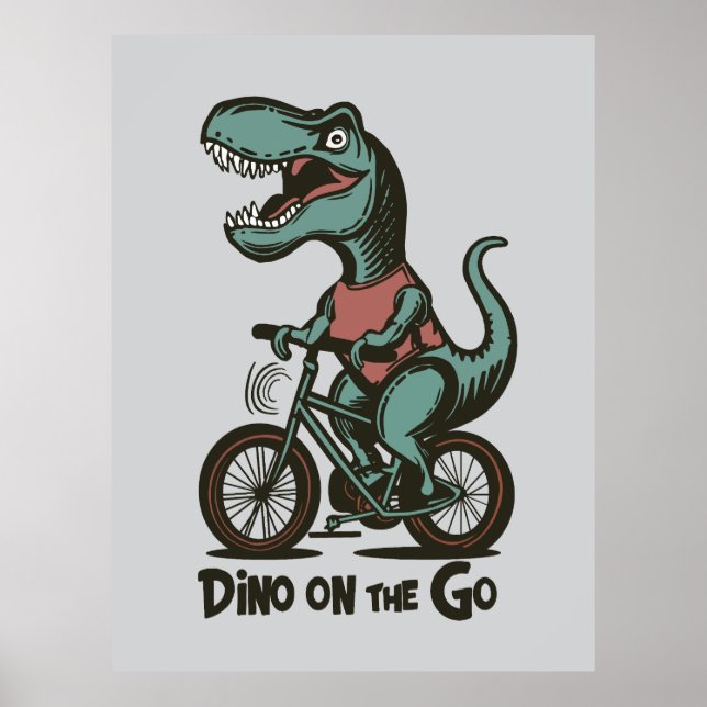 Poster Dino em Movimento (Frente)