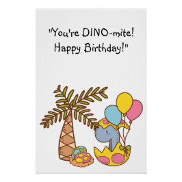 Pôster DINO-mite Aniversário