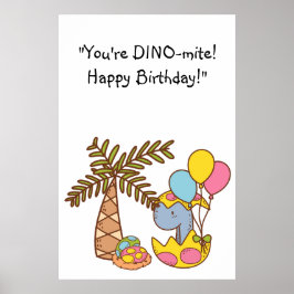 Poster DINO-mite Aniversário