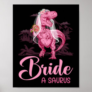 Poster Dino Wedde Noiva Um Saurus Dinosaur Funny Gift Fo