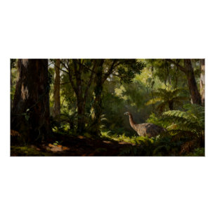 Pôster Dinornis novaezealandiae – Moa-gigante da Ilha do