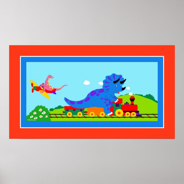 Poster Dinos, Comboios e Aviões (Frente)