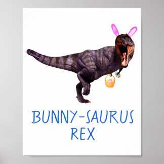 Poster Dinosaur Easter Bunny T Rex Tyrannosaurus Funny T 