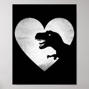 Poster Dinosaur Valentines Trex Amor Dinossauros Distress