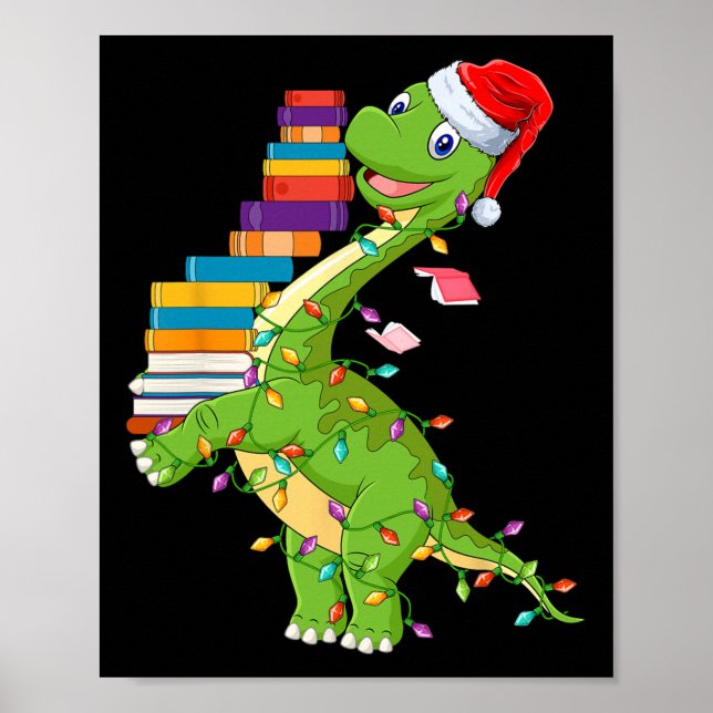 Poster Dinosaurs Didn't Learn Math Funny Math Teacher  (Frente)