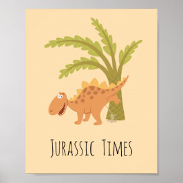 Poster Dinossaur Dino Peeing Jurassic Fern