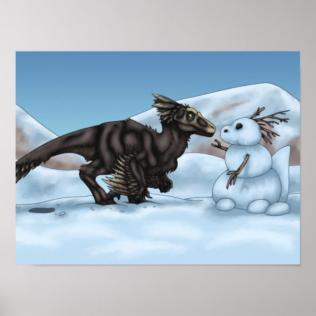 Poster Dinossaur Snowman (Frente)