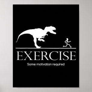 Poster Dinossaur Workout Divertimentos Loja Co. Exercise