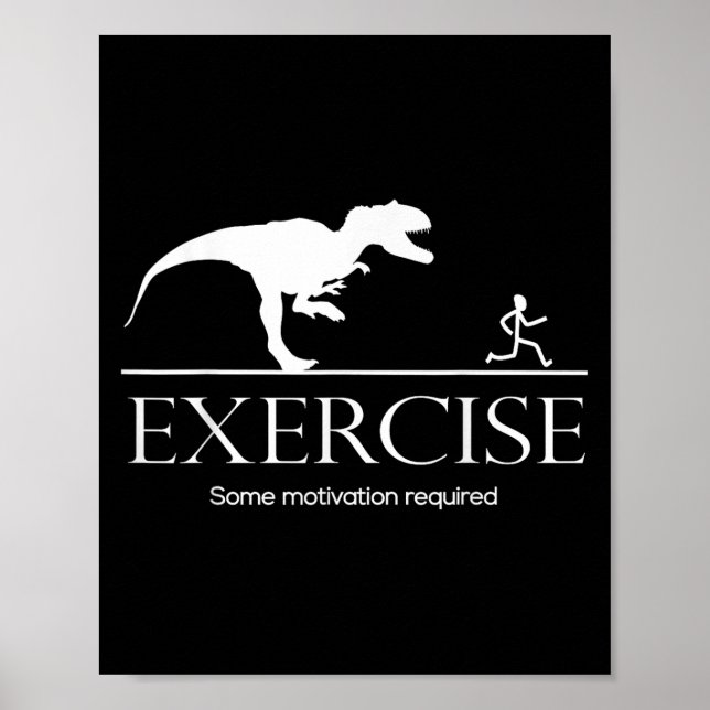 Poster Dinossaur Workout Divertimentos Loja Co. Exercise  (Frente)