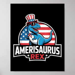 Poster Dinossauro 4 De Julho Homens Mulheres Meninos Meni