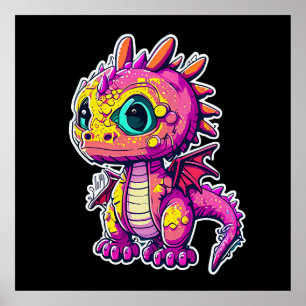 Poster Dinossauro Bebê Adorável Alegria Jurássica
